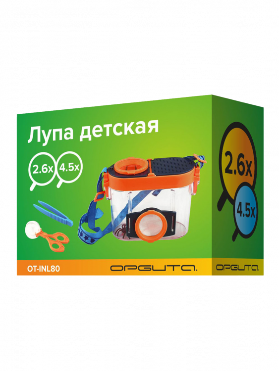 Банка для насекомых с лупой и пинцетом Орбита OT-INL80